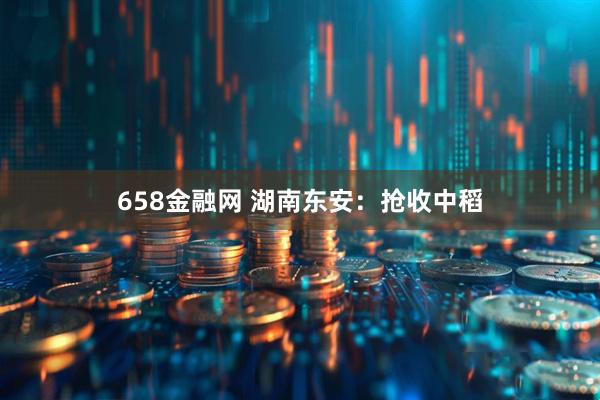 658金融网 湖南东安：抢收中稻